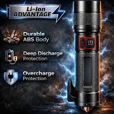 8 in 1 Portable Rechargeable Torch LED Flashlight